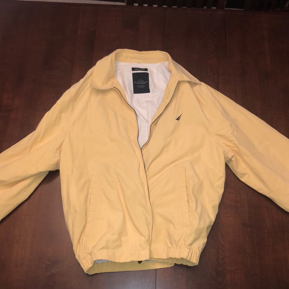 Vintage Pale Yellow Nautica Windbreaker